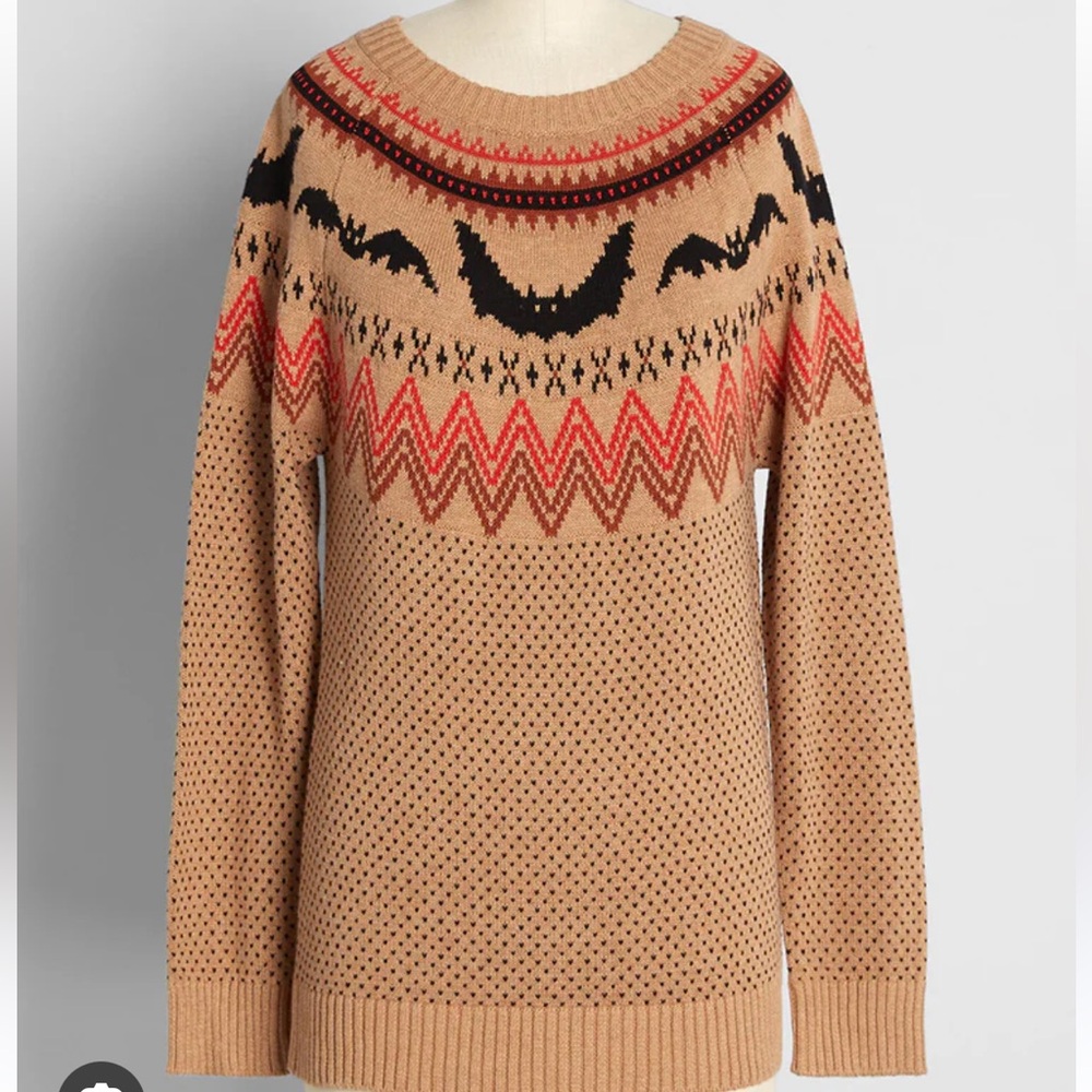 Modcloth bat sweater xl/